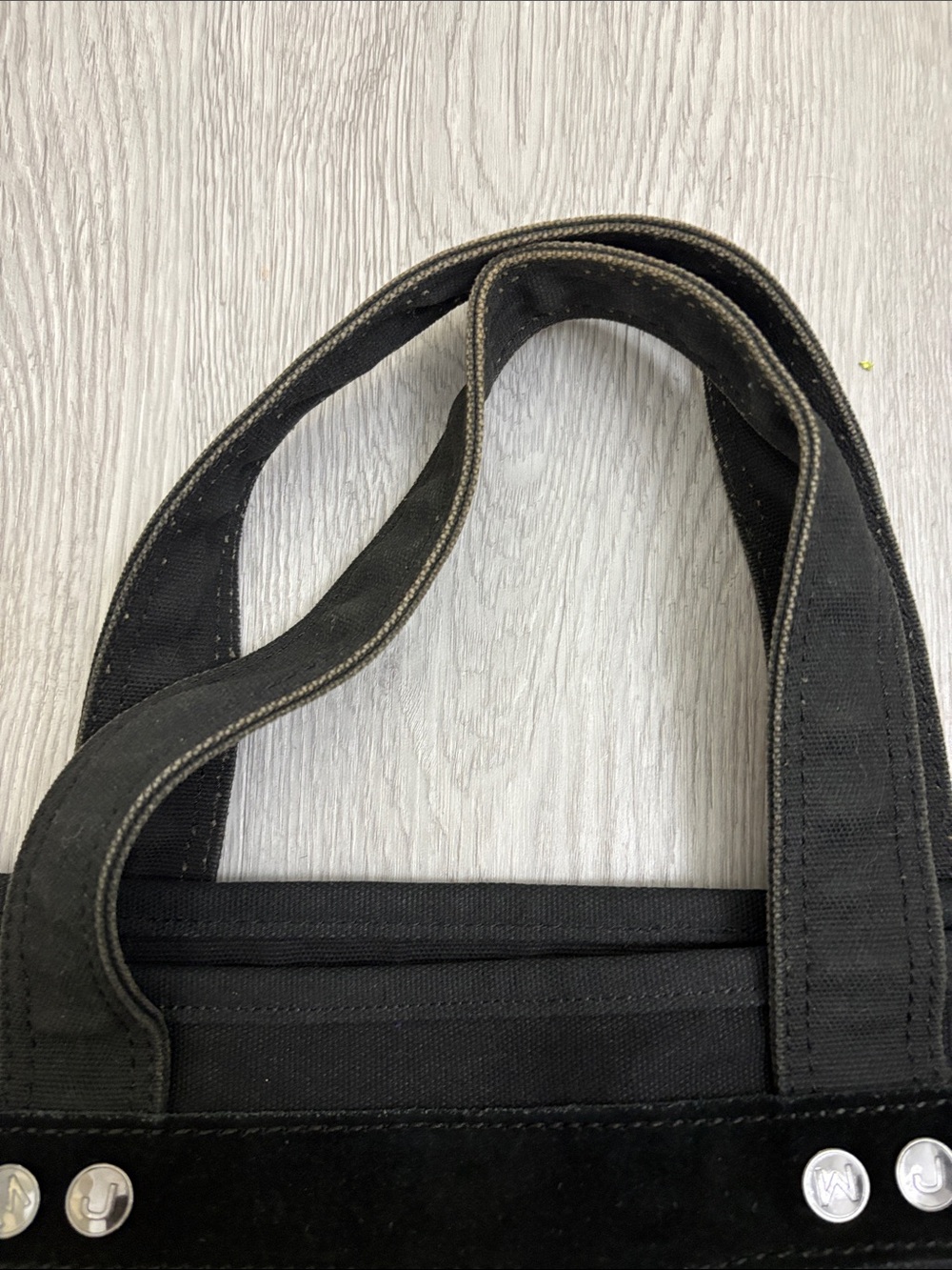 Marc Jacobs Black Canvas Shoulder Tote with Logo - Picture 2 of 4